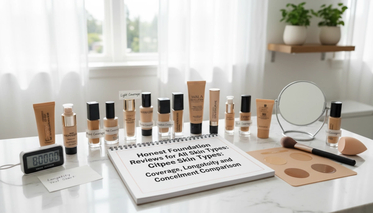 Honest Foundation Reviews for All Skin Types Coverage and Longevity